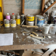 A small fortune in paint supplies